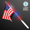 Blank Light Up American Flag Wand